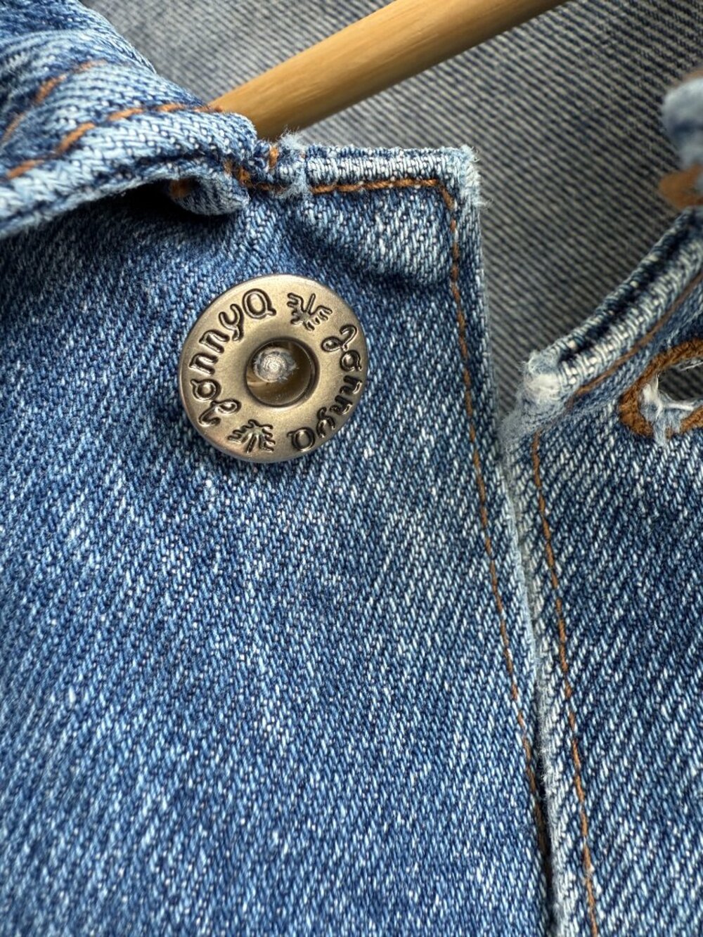 Jonny Q Vintage Denim Trucker Jacket Blue 100% Cotton XL - Picture 6 of 9